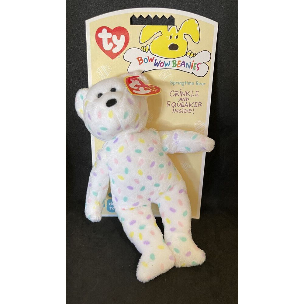 TY Bow Wow Beanies‎ Springtime Bear (RARE)